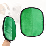 1 Pair Double-Sided Pet Grooming Gloves, Reusable Hair Removal Mitts for Cats and Dogs, Sofas, Clothing and Car Seats, Green 1, 18.5 x 24 cm