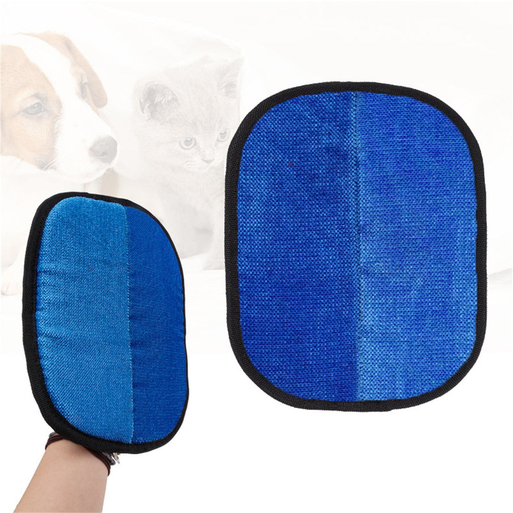 1 Pair Double-Sided Pet Grooming Gloves, Reusable Hair Removal Mitts for Cats and Dogs, Sofas, Clothing and Car Seats, Green 1, 18.5 x 24 cm