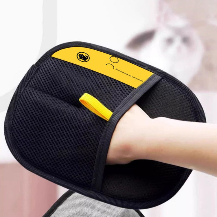 1 Pair Double-Sided Pet Grooming Gloves, Reusable Hair Removal Mitts for Cats and Dogs, Furniture, Clothing and Car Seats