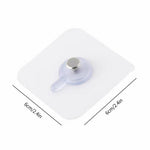 Self Adhesive Picture Hooks, Heavy Duty Picture Hangers Without Nails, Wall Hooks for Hanging, Transparent Waterproof Frame Hangers, Sticky Hook for Bathroom Kitchen, 3 Pcs, 2.4x2.4 2.4" x 2.4" White/2 Pcs
