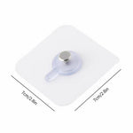 Self Adhesive Picture Hooks, Heavy Duty Picture Hangers Without Nails, Wall Hooks for Hanging, Transparent Waterproof Frame Hangers, Sticky Hook for Bathroom Kitchen, 3 Pcs, 2.4x2.4 2.4" x 2.4" White/2 Pcs