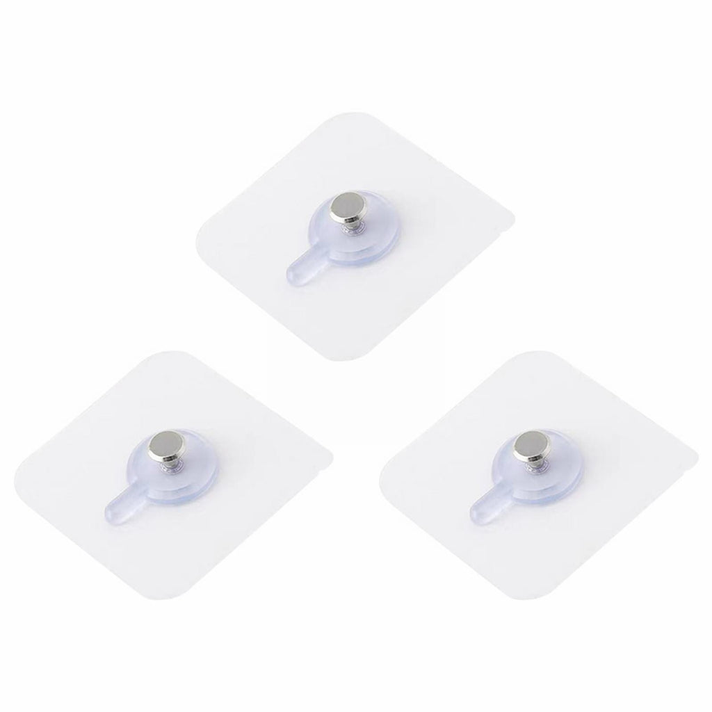 Self Adhesive Picture Hooks, Heavy Duty Picture Hangers Without Nails, Wall Hooks for Hanging, Transparent Waterproof Frame Hangers, Sticky Hook for Bathroom Kitchen, 3 Pcs, 2.4x2.4 2.4" x 2.4" White/3 Pcs