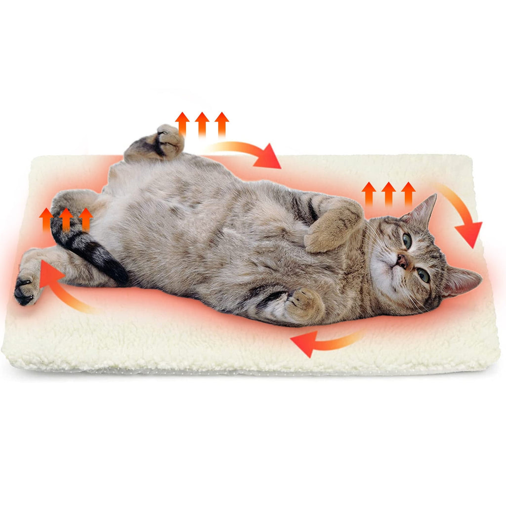 Self Warming Cat Dog Bed with Heat Storage Aluminum Foil,Machine Washable Pet Mat for Indoor Outdoor Use,No Electricity Needed for Cozy Warmth,Suitable for Pets Up to 25 Pounds