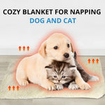 Self Warming Cat Dog Bed with Heat Storage Aluminum Foil,Machine Washable Pet Mat for Indoor Outdoor Use,No Electricity Needed for Cozy Warmth,Suitable for Pets Up to 25 Pounds