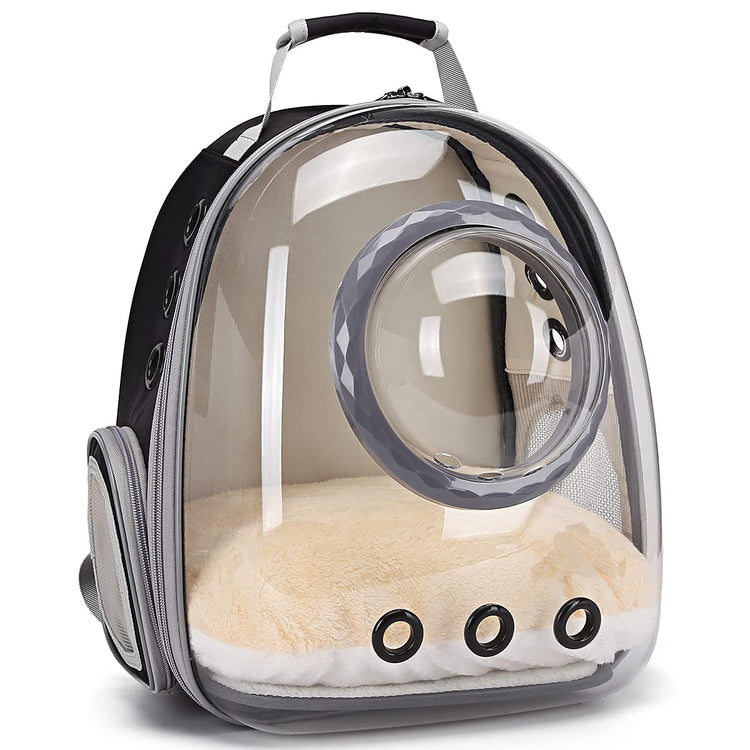 Pet Carrier Backpack with Clear Window, Breathable Travel Bag for Cats and Small Dogs, Hiking, Vet Visits and Transport, Black