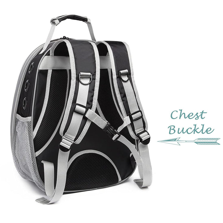 Pet Carrier Backpack with Clear Window, Breathable Travel Bag for Cats and Small Dogs, Hiking, Vet Visits and Transport, Black