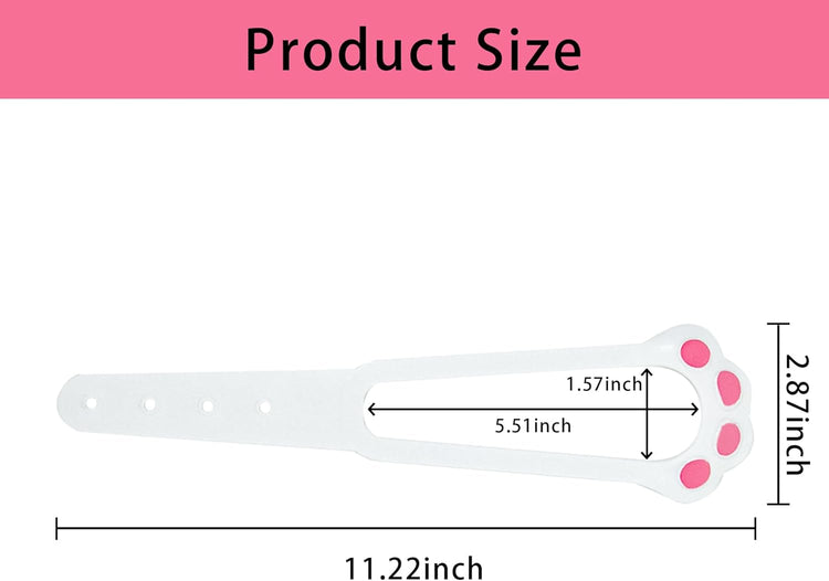 Door Stopper - Door Holder - Door Holder - Dog Barrier - Cat Flap Alternative - Door Stop - Door Catch - Door Hook - Ventilation - Pet Accessories - Door Security - Adjustable - Cat Paw - White - 2 pieces