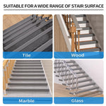 Vinyl Rubber Stair Nosing,Stair Edge Trim,Corner Guard,3 ft Self Adhesive Nose Molding Non-Slip Rubber Edge Protector Steps Trim Rubber Strips for Indoor & Outdoor Staircase Step Uses (Black) Gray