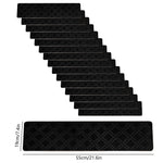 4-Piece Non-Slip Stair Treads, Self-Adhesive Striped Carpet Mats, Absorbent & Quiet Step Pads, Can Be Cut to Fit, Washable for Indoor Staircase Safety\u200b\u200b Gray