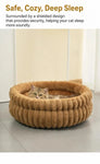 Cozy Four Season Notch Dog Bed, Pink M Size, Perfect Pet Relaxation Gift