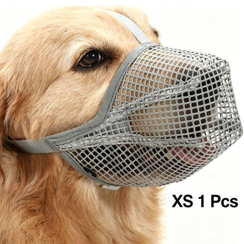 Grey Mesh Dog Muzzle XS, Drinkable