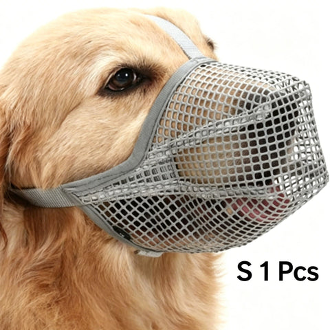 Grey Mesh Dog Muzzle S, Drinkable