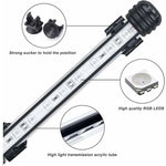 LED Aquarium, 5.8W, LED Lamp IP68 Waterproof RGB Lighting Aquarium LED, DC12V, Eclairages for Aquarium Lamp Tube Submersible for Aquarium, 48cm