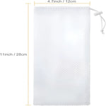 6 Pieces White Finch Sock Feeders, Thistle Seed Hanging Bird Feeder Bags for Outdoor Garden Yard Wild Birds, 4.7 x 11 in