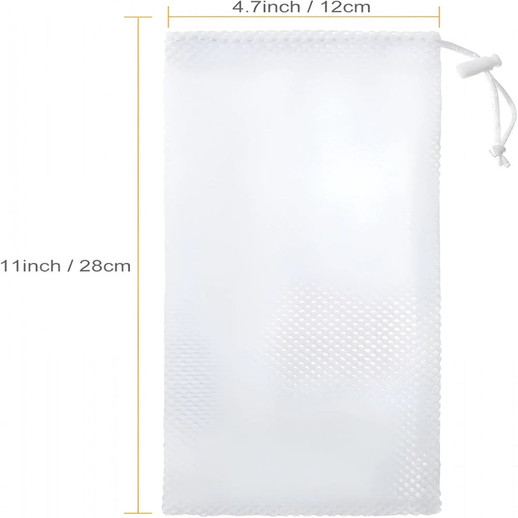 6 Pieces White Finch Sock Feeders, Thistle Seed Hanging Bird Feeder Bags for Outdoor Garden Yard Wild Birds, 4.7 x 11 in