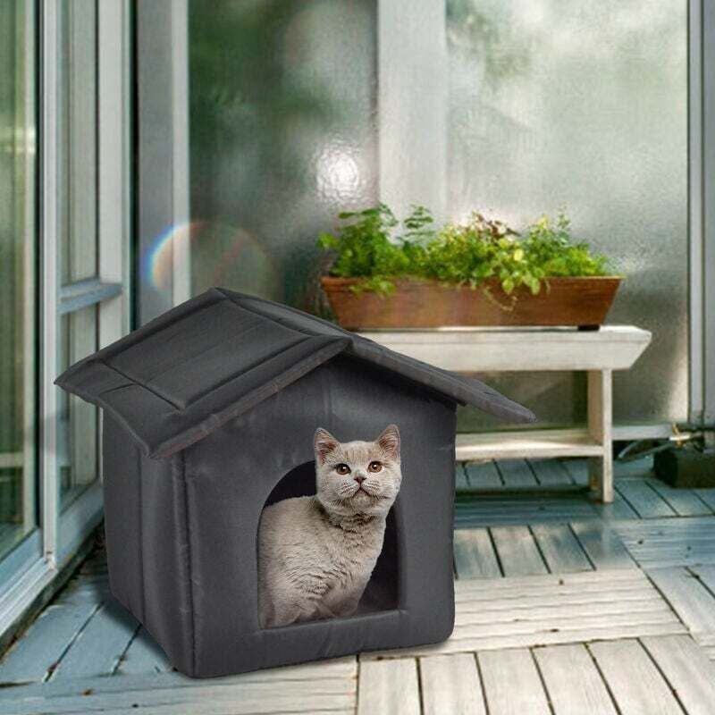 Waterproof Outdoor Cat House, Indoor Dog Kennel, Foldable Waterproof Cat Tent, Warm Oxford Fabric for Winter, M