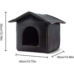 Waterproof Outdoor Cat House, Indoor Dog Kennel, Foldable Waterproof Cat Tent, Warm Oxford Fabric for Winter, M
