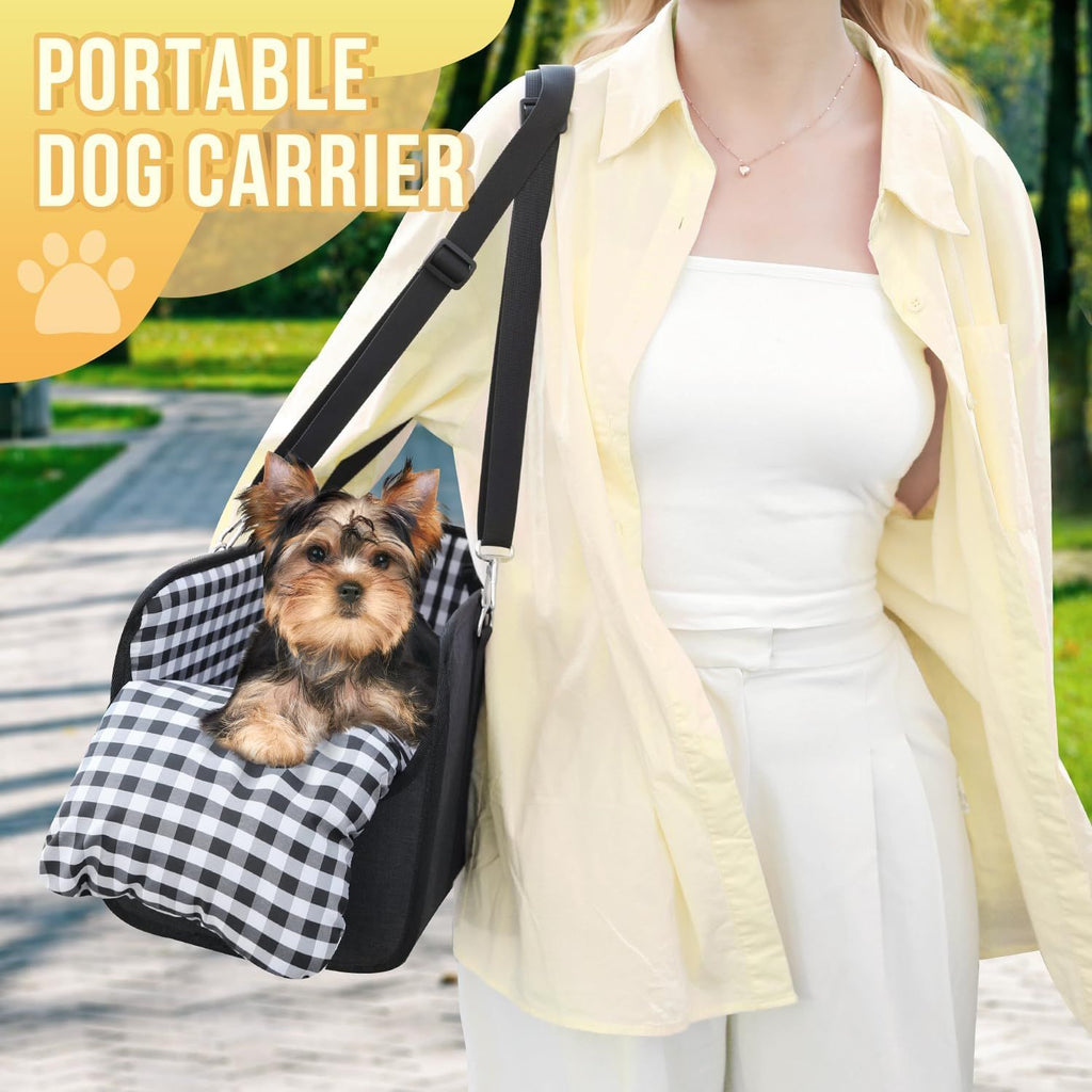 1 Piece Dog Car Seat with Armrest Padded Beige, up to 5 kg