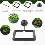 2 PCS Fish Feeding Ring, Aquarium Feeding Ring Automatic Goldfish Tank Feeder Dispenser Auto Live Betta Fish Vacation Feeder Floating Food Accessories for Turtle, Coral, Goldfish (Black)
