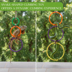 2 Pcs Snake Climbing Rings Snake Enrichment Toys for Ball Python Ball Python Tank Accessories, Reptile Enclosure Accessories Reptile Tank Accessory for Bearded Dragon, Chameleon, Lguana, Gecko, Lizard