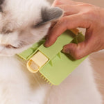 Cat Corner Brush Self-Adhesive - 1 Piece Green - Cat Massage Grooming Tool Wall Mounted Corner Hair Remover for Pet Fur Care