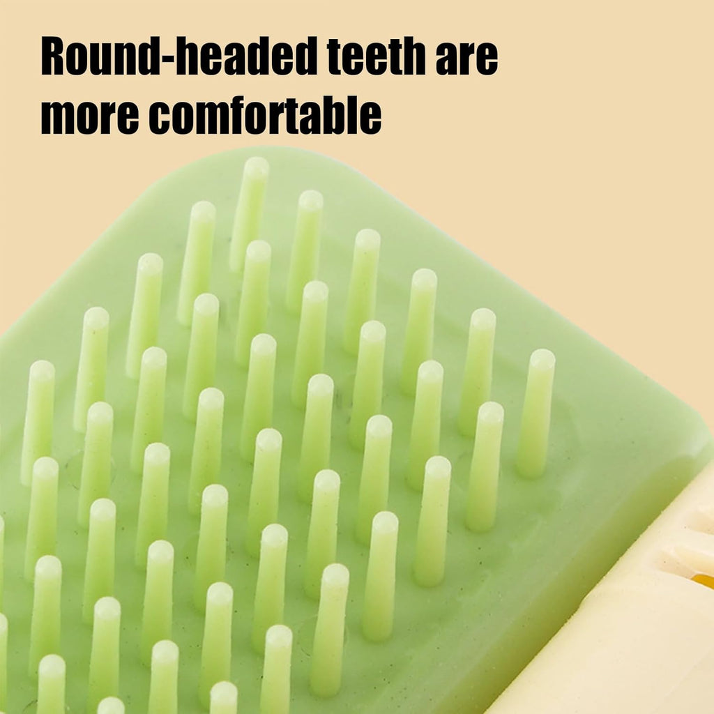 Cat Corner Brush Self-Adhesive - 1 Piece Green - Cat Massage Grooming Tool Wall Mounted Corner Hair Remover for Pet Fur Care