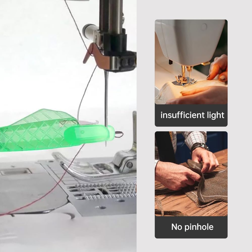 Fish Mouth Sewing Machine Needle Threader, 2024 New Automatic Sewing Needle Threader Simple Needle Threader, Upgrade Quick Sewing Machine Loop Easy Selfthread Needle Threaders Tool (Green*10)