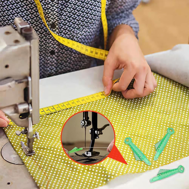 Fish Mouth Sewing Machine Needle Threader, 2024 New Automatic Sewing Needle Threader Simple Needle Threader, Upgrade Quick Sewing Machine Loop Easy Selfthread Needle Threaders Tool (Green*10)