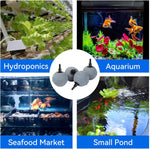 Air Stones for Ponds 2 Inch, Long Lasting Aerator Oxygen Differ, Air Pump Accessories for Aquariums, Fish Tanks, Hydroponics and DWC Reservoirs 4 Pack
