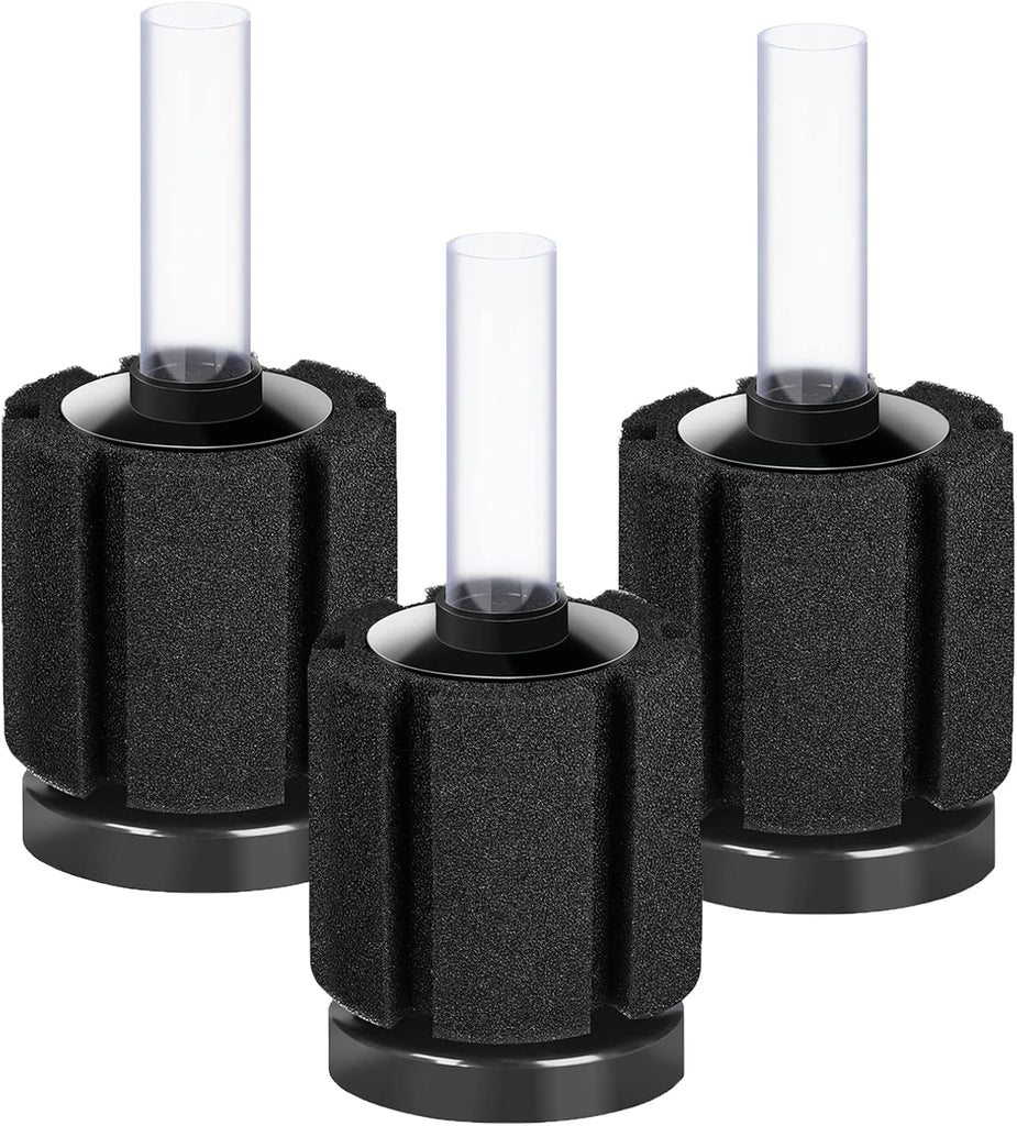 3 Pack Aquarium Bio Sponge Filter Breeding Fry Betta Shrimp Nano Fish Tank (Small up to 10Gal)