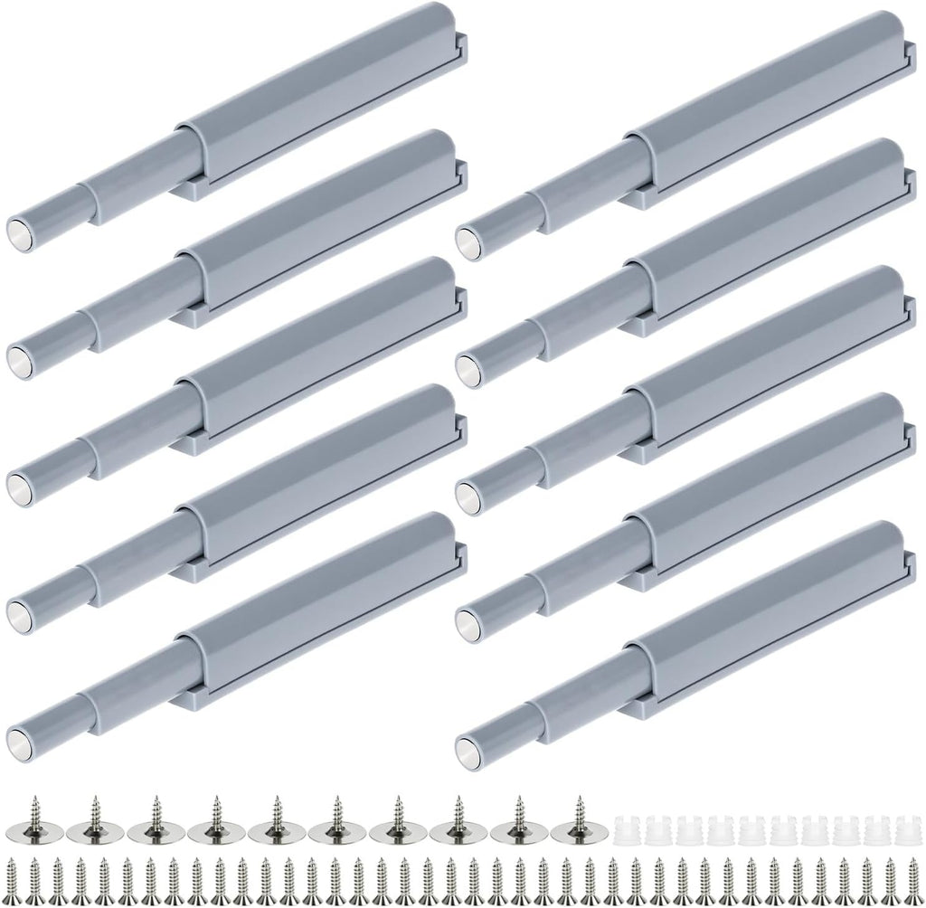 Petluno® Pack of 10 push-to-open door openers, soft close door dampers for kitchen cabinet doors