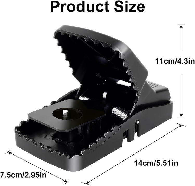 8 Packs Large Mouse Traps, High Sensitivity Rat Snap Best Mouse Traps That Work, Safe Effective Anti Rat Mice Trap Indoor Outdoor, Powerful Rodent Catcher, Easy Clean and Quick Kill Mouse
