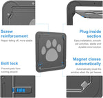 Pet Screen Door Sliding Screen Dogs Door with Magnetic Flap Lock Automatically for Medium Large Dogs