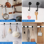 Hooks, 30lbs+ Magnetic Magnet Hook 2026 Cruise Cabin Ship Essentials Heavy Duty Strong Refrigerator Fridge Hanging for Classroom Beach Vacation Kitchen Grills Home Mug Hanger (6 Pack) Black 0.63in x
