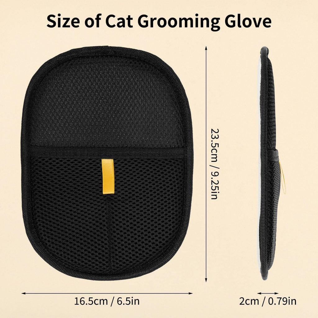 2-piece pet hair removal gloves, static pet hair removal gloves, double-sided grooming gloves, reusable pet hair removal gloves for cleaning and grooming, suitable for sofas, carpets and clothing