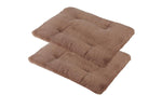 2Pcs Pet Blanket Self-Heating Bed Pad Cat Dog Self-Warming Cushion-Khaki M