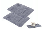 2Pcs Pet Blanket Self-Heating Bed Pad Cat Dog Self-Warming Cushion-Khaki M