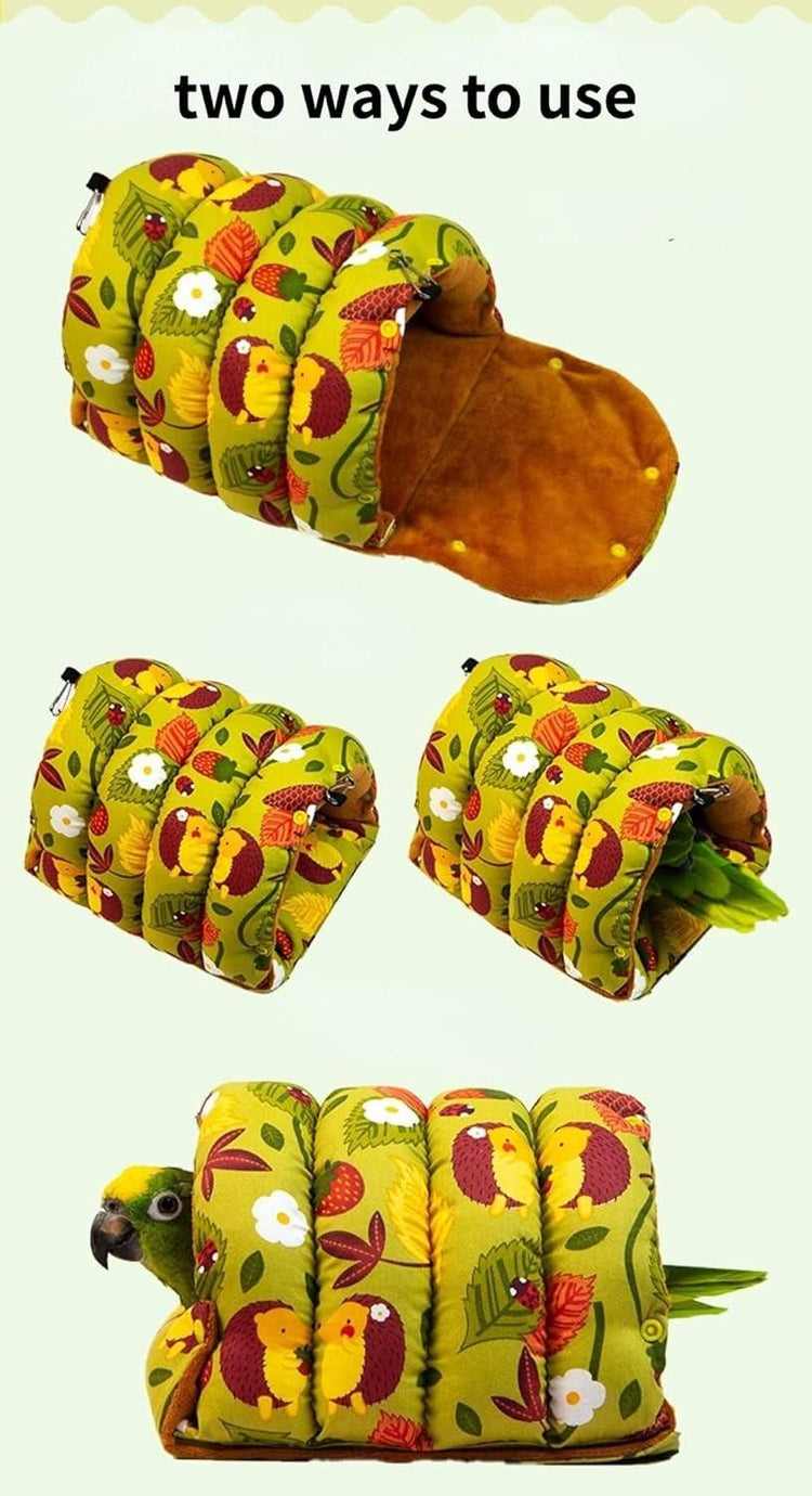 Parrot Hammock Warm Bird Nest Hanging Bed Large Mustard - L