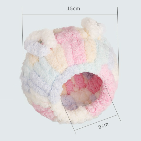 Thick Coral Fleece Winter Bird House with Plastic Frame & Metal Screw Hook for Budgies and Cockatiels - Green