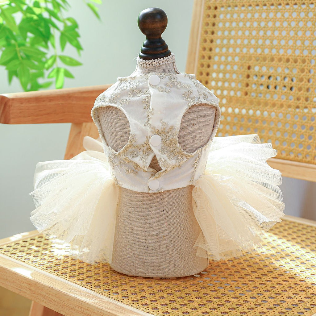 PETCIRCLE Pet Dog Cat Polyester Gauze Skirt Dress Starlight Wedding Dress XS-about 1.00 kg-1.50 kg