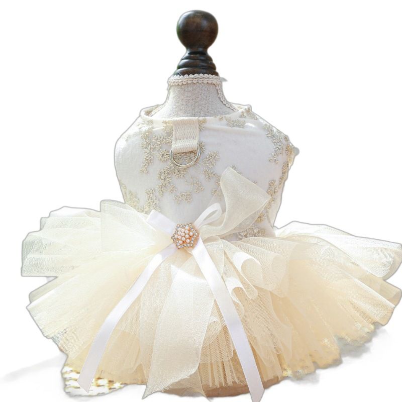 PETCIRCLE Pet Dog Cat Polyester Gauze Skirt Dress Starlight Wedding Dress XS-about 1.00 kg-1.50 kg