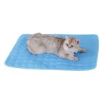 Jun Zhe Pet Ice Silk Cooling Mat for Dogs Ice silk pad blue S(50*40cm) about 90g