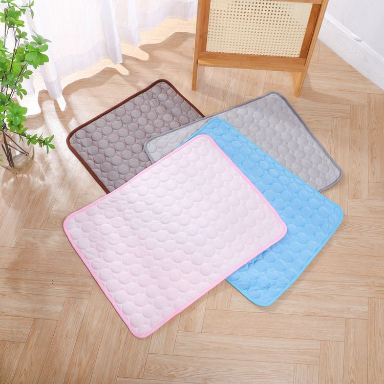 Jun Zhe Pet Ice Silk Cooling Mat for Dogs Ice silk pad blue S(50*40cm) about 90g