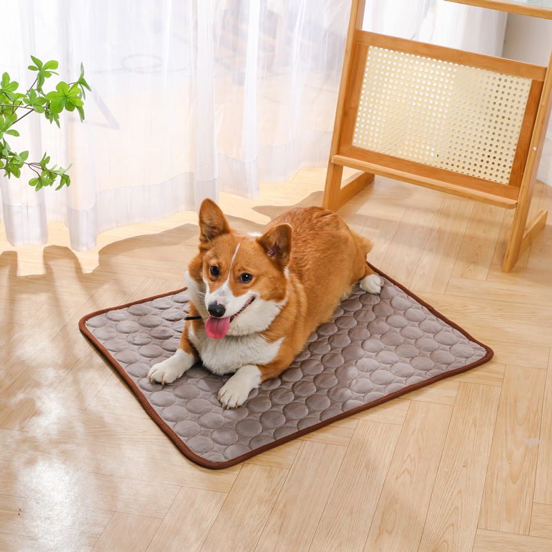 Jun Zhe Pet Ice Silk Cooling Mat for Dogs Ice silk pad blue S(50*40cm) about 90g