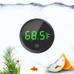 Fish Tank Thermometer Aquarium Thermometer Wireless Touch Stick Digital Aquarium Thermometer LED Display ±1°F for Monitoring The Fish Tank Aquarium Temperature Accessories - White - Size 1.77in