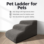 Orthopedic Foam Pet Stairs with Washable Cover – Safe 2, 3, & 4 Tier Dog Ramp for Bed & Couch Access, Gentle Slope for Puppies, Small Breeds, and Senior Pets Needing Joint Relief (Beige, 2Tier)