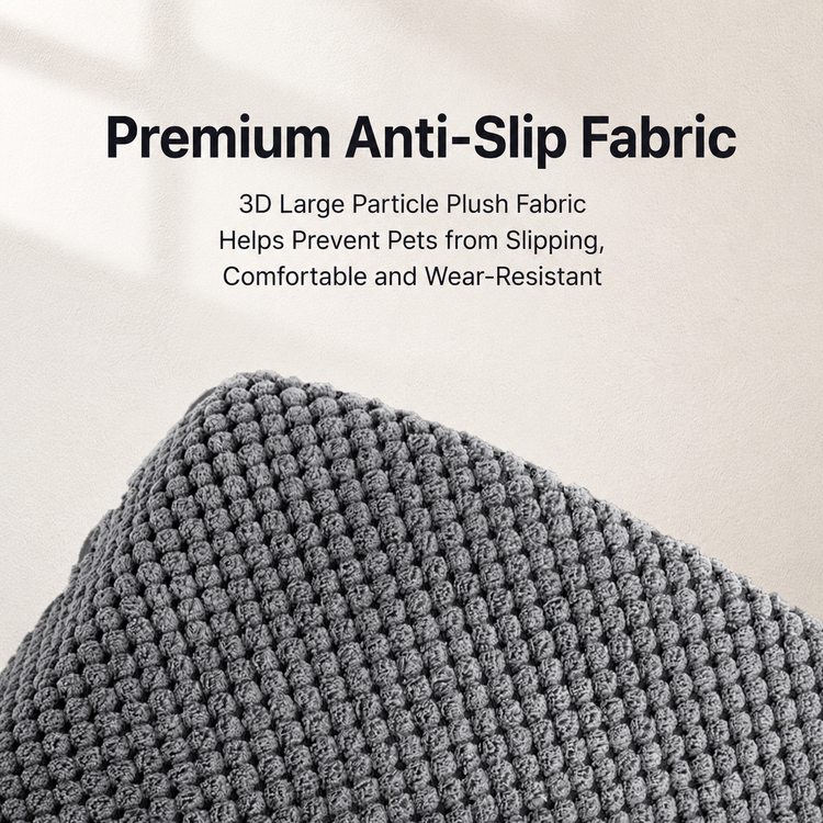 Orthopedic Foam Pet Stairs with Washable Cover – Safe 2, 3, & 4 Tier Dog Ramp for Bed & Couch Access, Gentle Slope for Puppies, Small Breeds, and Senior Pets Needing Joint Relief (Beige, 4Tier)