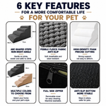 Orthopedic Foam Pet Stairs with Washable Cover – Safe 2, 3, & 4 Tier Dog Ramp for Bed & Couch Access, Gentle Slope for Puppies, Small Breeds, and Senior Pets Needing Joint Relief (Grey, 2Tier)