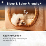 Cozy Pet Cave Bed for Cats and Small Dogs – Soft, Warm, and Washable Faux Fur Nest with Removable Cushion, Perfect Winter Sleeping Hut for Your Furry Friend’s Comfort and Safety (M)
