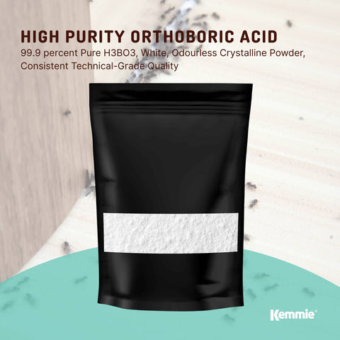 Kemmie 100g Boric Acid Powder 99.9% Pure - Soluble Orthoboric Acid H3BO3
